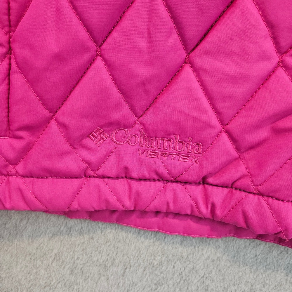 COLUMBIA Quilted Jacket Women XL Pink Vertex Interchange Puffer Fleece Lined - Picture 9 of 16
